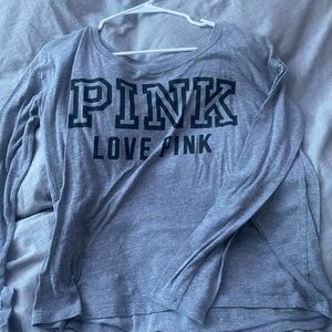 grey PINK long sleeve shirt